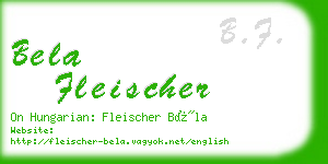 bela fleischer business card